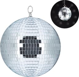 discobal - Ø 20 cm - om op te hangen - voor plafond - grote spiegelbol - feest decoratie — thumbnail 3