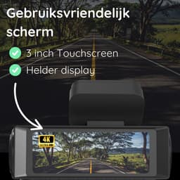 Gooala® Dashcam Ultra 4K voor Auto Voor en Achter- 4K & 1080P - Beeldscherm & App opnames - Inclusief 64GB SD Kaart — thumbnail 5