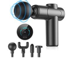 Draagbaar Diepteweefsel Massagepistool met 4 Massagekoppen en Quiet Glide Technologie