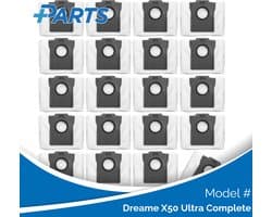 Dreame X50 Ultra Complete Stofzakken (20 Stuks, Plus.Parts® alternatief voor RDB8)