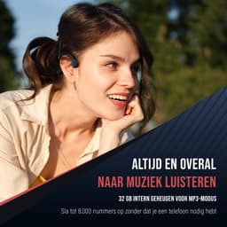Tech Essentials Hydro X10- Sport oordopjes - Bone Conduction Headphone - Open Ear Oortjes - Draadloze Bluetooth Koptelefoon - Zwemmen - Hardlopen - 32GB Geheugen - IPX8 Waterdicht - Zwart — thumbnail 4