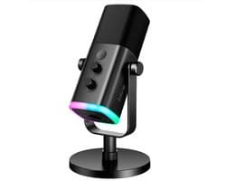 FIFINE - AM8 - USB / XLR Studio Microfoon - Geschikt voor PC/PS4/PS5 - RGB - Podcast - Gaming - Streaming - Zwart