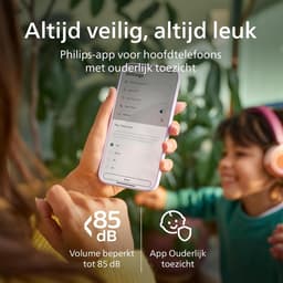 PHILIPS TAK4200MP 4200-serie On Ear draadloze opvouwbare hoofdtelefoon voor kinderen - 45 uur afspeeltijd, beperkt volume, Audio delen, laadkabel meegeleverd - Ambiant verlichting - Magenta Paars — thumbnail 5