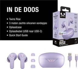 Fresh ’n Rebel Twins Rise - Draadloze Oordopjes met Noise Cancelling - Draadloos Opladen - 30 Uur Speelduur - Dreamy Lilac — thumbnail 5