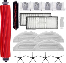 De accessoirekit Geschikt voor de Roborock S7 Pro Ultra/Roborock S7 MaxV Ultra bevat: 1 rolborstel, 1 zelfreinigende borstel, 2 HEPA-filters, 4 zijborstels, 4 dweilpads en 4 stofzakken. — thumbnail 1