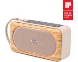 House of Marley Roots Solar Bluetooth speaker - Draadloze Compacte Speaker - Solar Powerbank - Waterproof - 19 uur Batterijduur - Ingebouwde Flesopener - Gemaakt van Duurzame Materialen - Cream