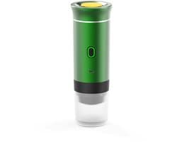 3-1 Draagbare reis espressomachine voor camping of onderweg - Espresso - Nespresso - Dolce Gusto - Gemalen koffie - Oplaadbaar - Groen