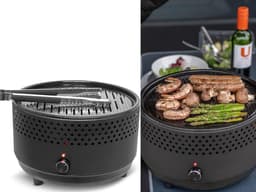 Fameilleur barbecue- draagbaar- makkelijk verplaatsbaar- compact- grill- tafel grill- grillplaat-Draagbare Barbecue – Rookvrij Grillen op Balkon of Terras – Compact, houtskool, Afwasbaar en Ideaal voor Houtskool of Briketten- houtskool of briket — thumbnail 1