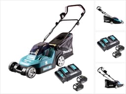 Makita grasmaaier - DLM382CM2 - 2x18 V - 38 cm - incl. 4,0 Ah accu (2 st) en duolader — thumbnail 1