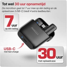Draadloze Dasspeld Microfoon met geschikt voor USB-C & Lightning Dongle - Lavalier Microfoon geschikt voor iPhone & Android - Incl. Oplaadcase - Mini Microfoon voor Smartphone, Vlog & ASMR — thumbnail 3
