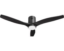 Hombli Slimme Plafondventilator met verlichting - Ø132 cm - Incl. Afstandsbediening - Zwart & Zwart Hout