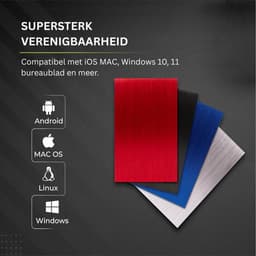 Harde Schijf Extern - Draagbare - 500GB Opslag - Zwart — thumbnail 4