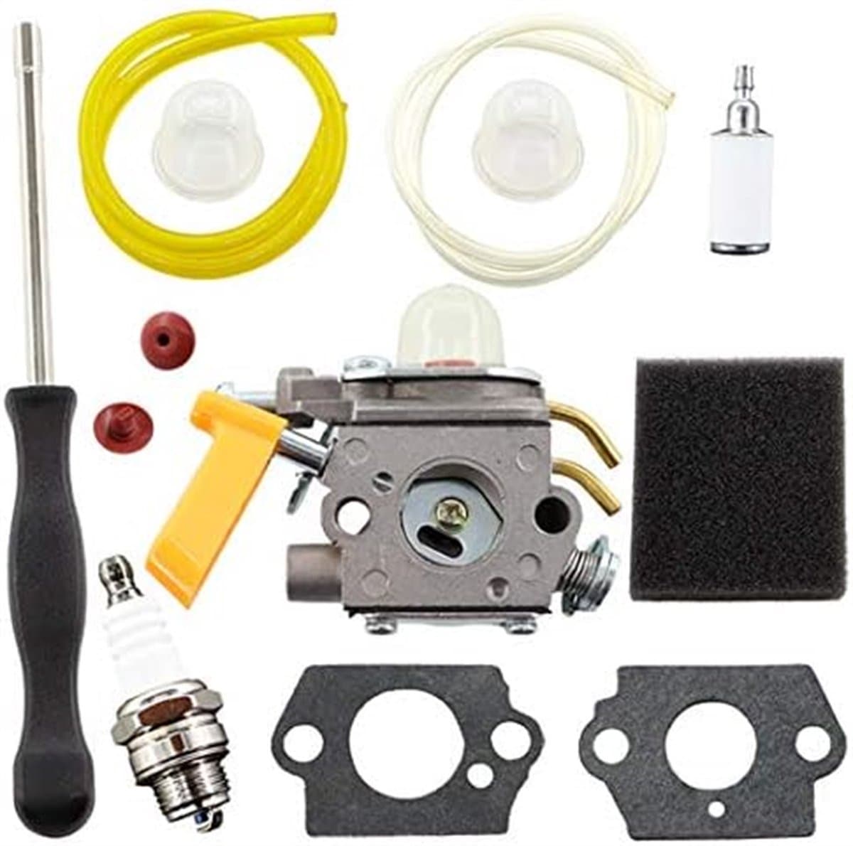 Carburateurrevisiesets geschikt voor Ryobi RBC30SESA RBC30SBSA RLT30CESA RLT30SESA RPR3025JA. Ook geschikt geschikt voor ZAMA C1U-H60D Ryobi en Homelite 26cc en 30cc grasmaaiers en bosmaaiers. — afbeelding 1
