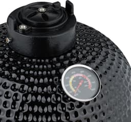 Kamado barbecue - Ø 26 cm - keramisch - met thermometer - deksel - zwart — thumbnail 2