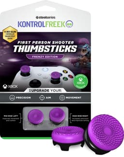 KontrolFreek FPS Freek Frenzy voor Xbox | Performance Thumbsticks | 1 High-Rise, 1 Mid-Rise | Purple/Black — thumbnail 1