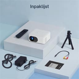 Zavira® Mini beamer - Projector - Scherm - Wit - 1080P Full HD — thumbnail 4