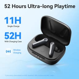 EarFun AirPods Pro 4 - Air Pro 4 - oplaadcase met snellader - USB-C - instelbare Noise Cancelling - 6 microfoons - cVc 9.0 technologie - 52 uur gebruikstijd met case - pauzeert automatisch muziek bij uitdoen — thumbnail 5