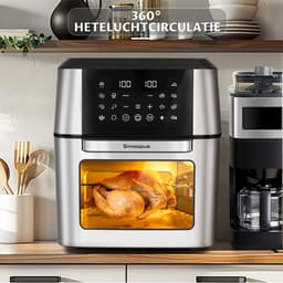 Sinaopus XXL Airfryer & Mini Oven in één – 13L Extra Grote Capaciteit – Inclusief 4 Accessoires – 12 Voorgeprogrammeerde Functies – LED Display – Makkelijk te Reinigen — thumbnail 3
