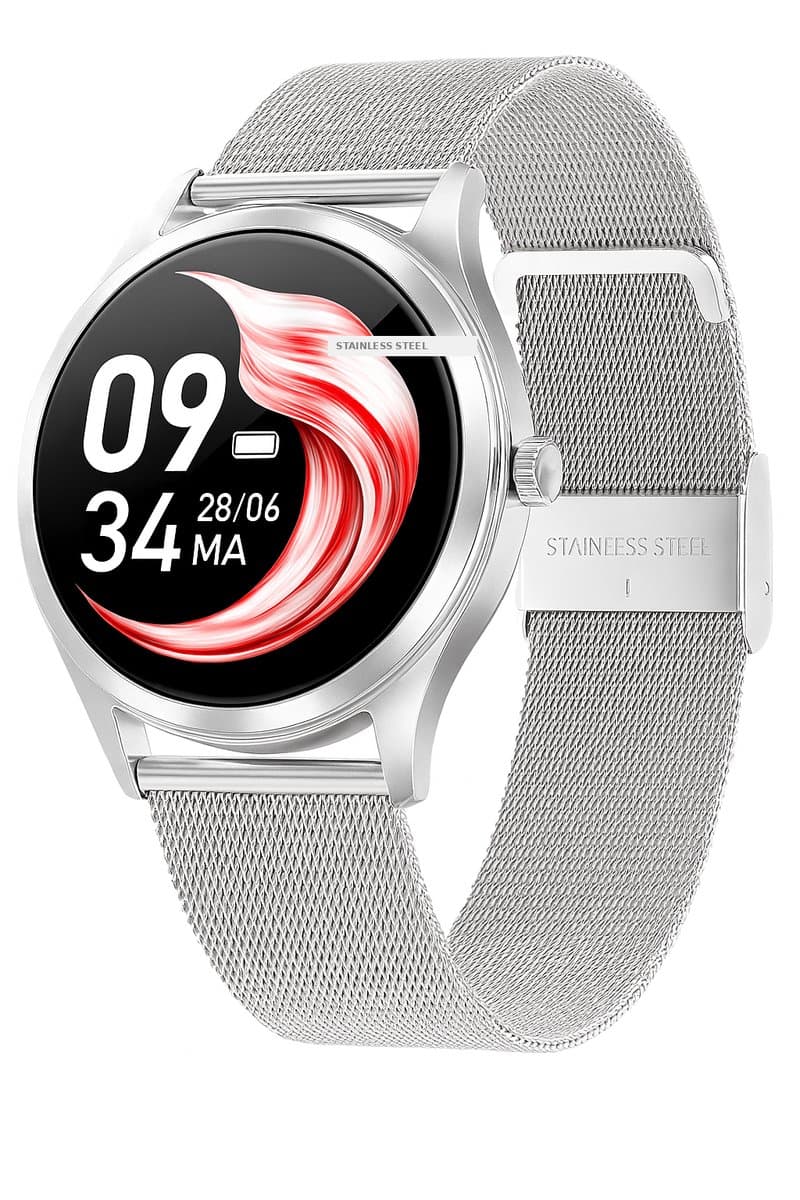 Actyve Smartwatch Dames Zilver - Geschikt voor elke laptop en smartphone - Stappenteller - Slaapmonitor - Saturatiemeter - Full Touchscreen — afbeelding 1