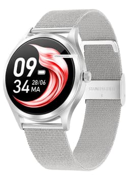 Actyve Smartwatch Dames Zilver - Geschikt voor elke laptop en smartphone - Stappenteller - Slaapmonitor - Saturatiemeter - Full Touchscreen — thumbnail 1