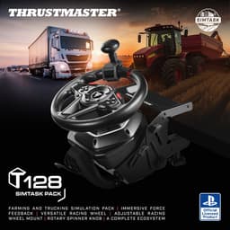 Thrustmaster T128-P SimTask Pack - Racestuur & Pedaalset - Inclusief SimTask Steering Kit - Force Feedback - Compatibel met PS5, PS4 & PC — thumbnail 2