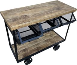 Deco4yourhome®- Trolley - BBQ Tafel - Barbecue Tafel - Keuken Trolley - 3 Lades - 110cm — thumbnail 3