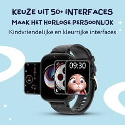 LEROYS - GPS Horloge Kind - Kinder Smartwatch - Android en iOS - Zwart - Incl. Simkaart — thumbnail 5