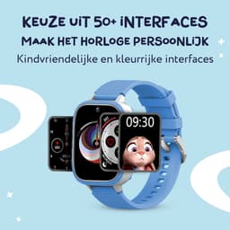 LEROYS - GPS Horloge Kind - Kinder Smartwatch - Android en iOS - Blauw - Incl. Simkaart — thumbnail 5