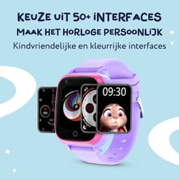 LEROYS - GPS Horloge Kind - Kinder Smartwatch - Android en iOS - Paars - Incl. Simkaart — thumbnail 5