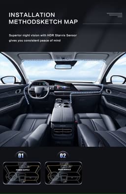 Dashcam IR-nachtzicht - Loop-opname - 2 "IPS-scherm - 1080P - 2-camera - DVR-recorder - videorecorder - voertuig DVR — thumbnail 4