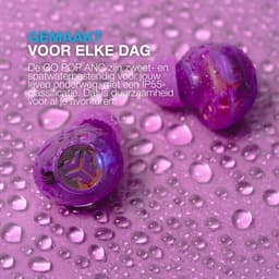 JLab Go Pop ANC Draadloze Oordopjes - Noise Cancelling Oortjes Draadloos - 24 uur Batterijduur - Bluetooth Multipoint - Met Microfoon - Geschikt voor Android en Apple - Clear Purple — thumbnail 4