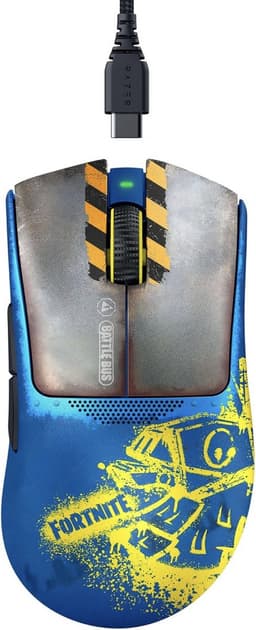 Razer DeathAdder V3 Pro - Fortnite Edition muis Gamen Rechtshandig RF Wireless + USB Type-C Optisch 30000 DPI — thumbnail 4