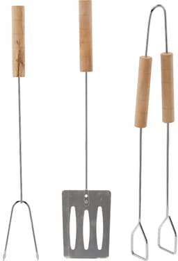 Opvouwbare toeristengrill/kampeer barbecue met vork en spatel, koffer 43x26,5x46,5 cm — thumbnail 5