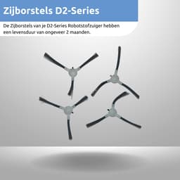 D2-Series Accessoiresset - Geschikt Voor CleanDays Robotstofzuiger D2-Series - Onderhoudsset - 19 delig - Geschikt voor D2-001 en D2-007 — thumbnail 3