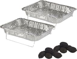 La Dehesa Eenmalig gebruik wegwerp BBQ/Barbeque grills - 2x - 42 x 30 x 5 cm — thumbnail 1
