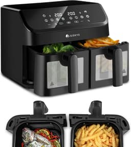 Dubbele Airfryer - Heteluchtfriteuse - 9 liter -9 Kookprogramma's — thumbnail 5