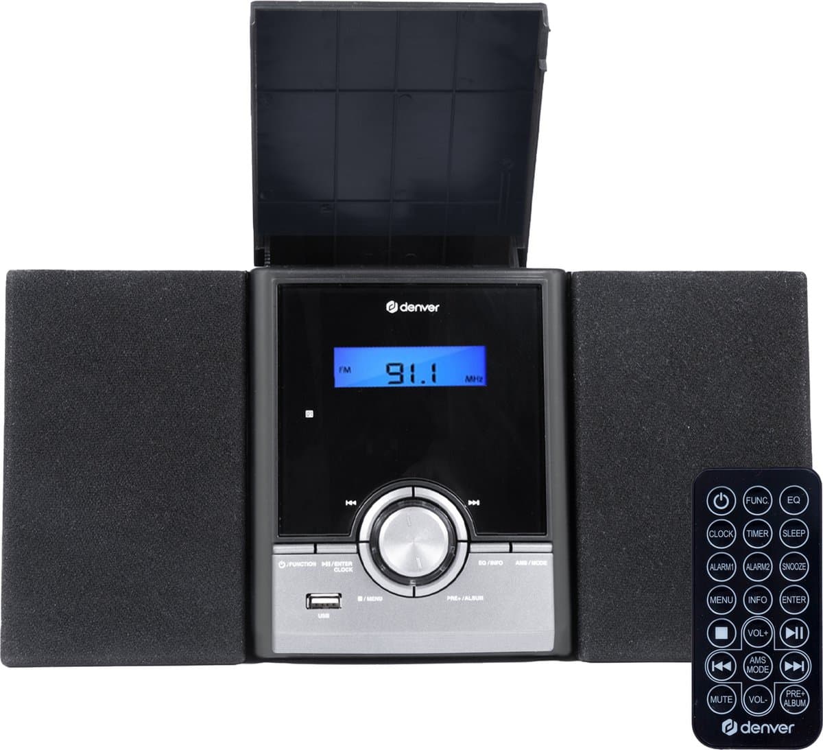 Denver DAB Radio CD Speler - Bluetooth - 60 voorkeuzezenders - DAB /FM / AUX - MDA285 — afbeelding 1
