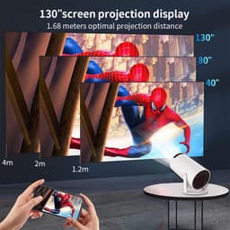 Equivera Mini Beamer - Draagbare Beamer - Beamer - Mini Beamer Projector - Projector - Mini Projector — thumbnail 3