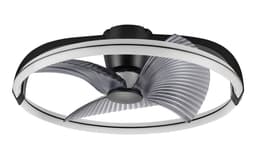 LED's Light Plafondventilator XL 74 cm - Bedienbaar met afstandsbediening - Plafondlampen met Ventilator & Lamp - Zwart - Ventilatorlamp - Ventilatoren plafond - Plafonventilator — thumbnail 3