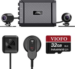 Luxe Dashcam Motor Pro – Motocam – Camera Motorfiets – Met GPS & WiFi – Waterdicht – 1080P – Micro SD Inbegrepen – Zwart — thumbnail 1
