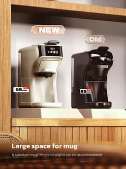 Mygroot - Koffiezetapparaat - Koffiezetapparaat cups - 6 -in-1 Compatibel ontwerp - Koud/warm functie - Zwart — thumbnail 5