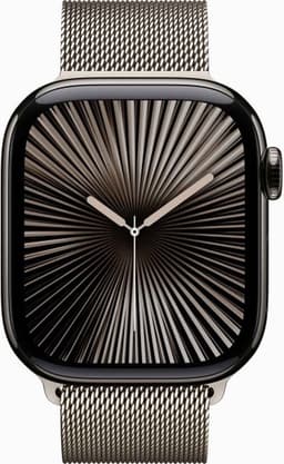 Apple Watch Series 10 - Wifi + 4G - 46mm - Natural Titanium Case met Natural Milanese band - M/L — thumbnail 1