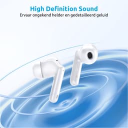 PrimeSound Sky Pro Draadloze Oordopjes - Active Noise Cancelling - LED Display - Bluetooth 5.3 - Wit — thumbnail 2