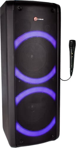 N-GEAR LGP 72 - Karaoke Set - Bluetooth Party Speaker - Party Box met Microfoon - Zwart — thumbnail 1