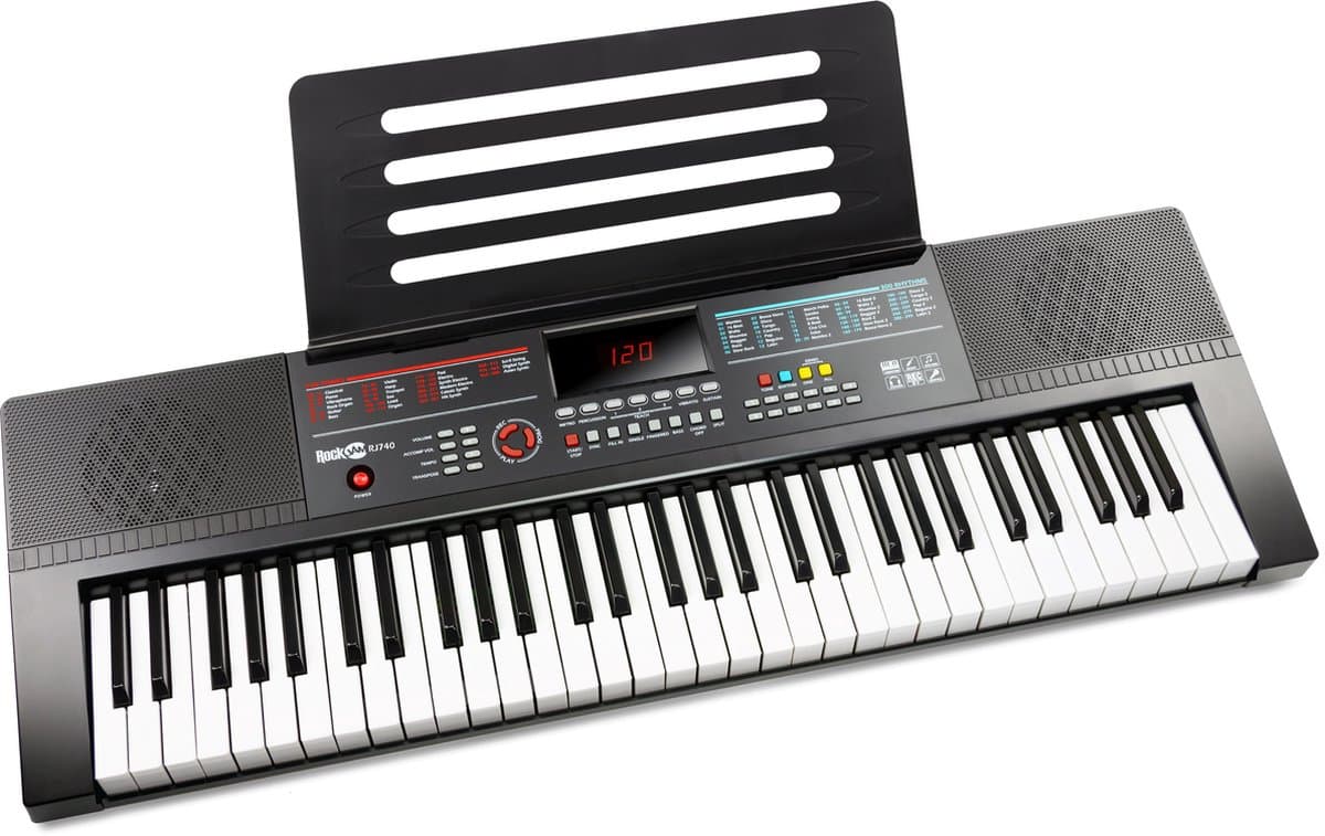 RockJam RJ740CE 61 key keyboard - LED display - 61 toetsen - 600+ ingebouwde geluiden - 50 ingebouwde nummers - lesmodus via het display — afbeelding 1
