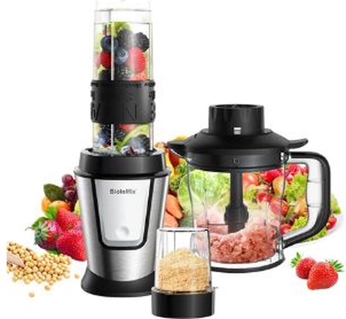 MensStore 3-In-1 Multifunctionele Keukenmachine - Foodprocessor - Draagbare Juicer - Blender - Smoothie Mixer - 700W — afbeelding 1