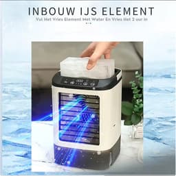 Portable Airco - Aircooler - Mini Airco - Airco Zonder Afvoerslang - Met Verlichting - Met Inbouw IJs Element - Ventilator - Energiezuinig - Draagbare Luchtkoeler - Mobiele Airco- 900ML — thumbnail 5