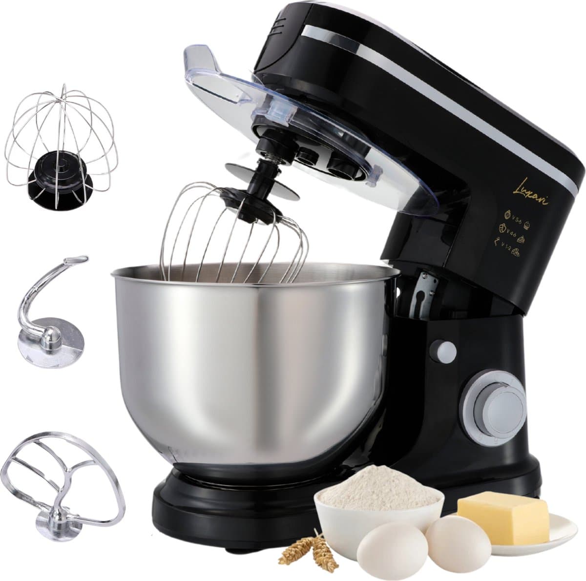 Luxari - Keukenmachine - 6L Mengkom - Keukenrobot - Keukenmixer - Kneedmachine - Mixer Met Mengkom - Keukenmachine Mixer — afbeelding 1