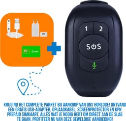 Weewise WS62 SOS-Knop - GPS Horloge Senior - Smartwatch voor Ouderen - Persoonlijke alarmen - alarm horloge ouderen - GPS Horloge Alzheimer - Valdetectie — thumbnail 1