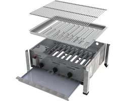 3-Pits RVS Gas BBQ 12 kW Basis Chassis - Slagers BBQ - 64,5 x 53 x 26 cm - D.A. Meister Solide